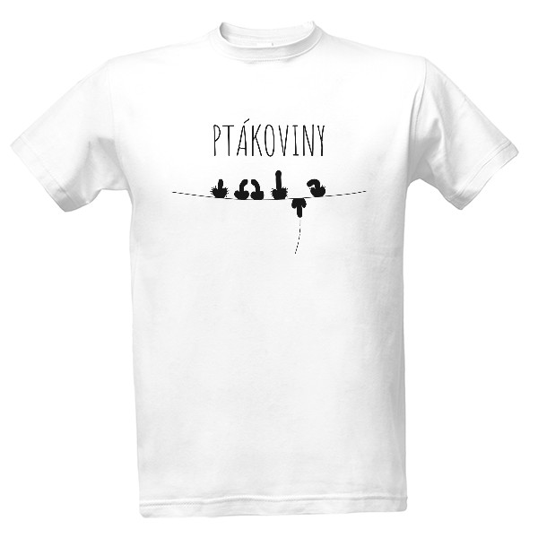 Tričko s potiskem Ptákoviny