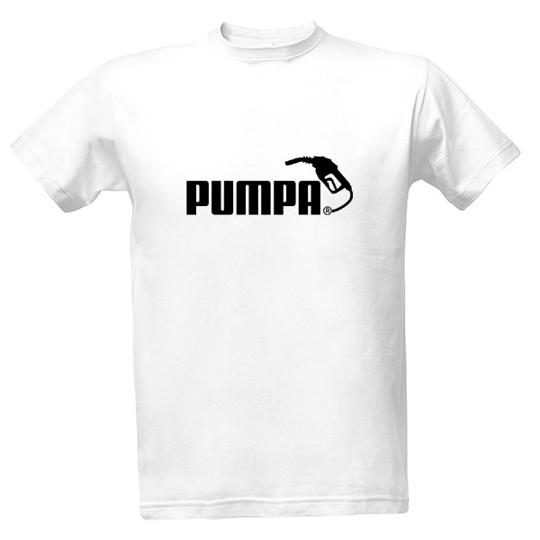 Tričko s potiskem PUMPA - černá