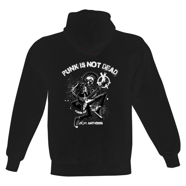 Pánska mikina s kapucňou s potlačou Punk Is Not Dead