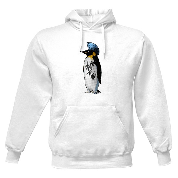 Pánská mikina s kapucí s potiskem Punkguin