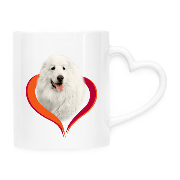 Hrnek srdce s potiskem Pyrenejský horský pes