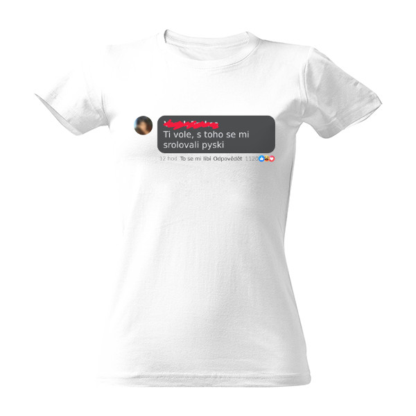 Tričko s potiskem Srolovali se pyski - tmavý motiv