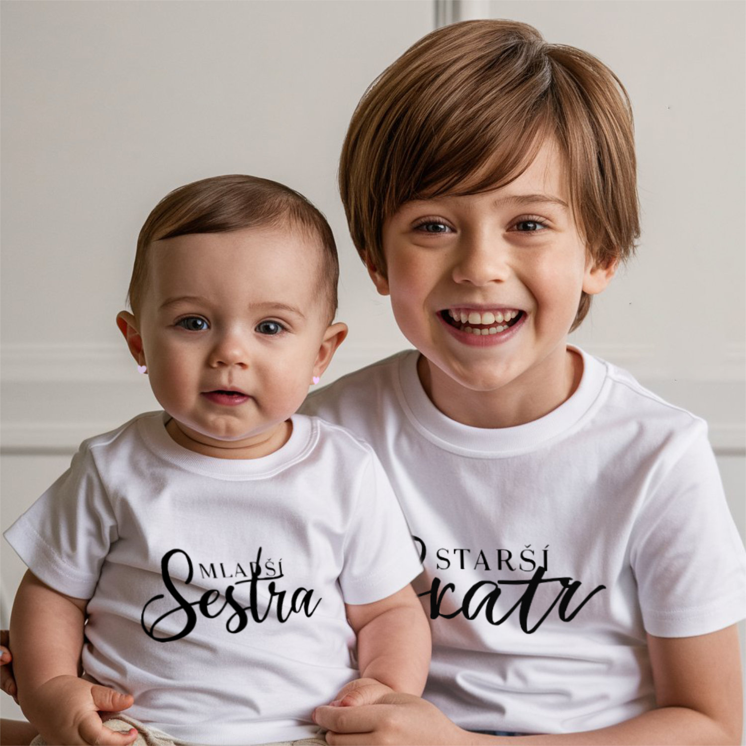 Dětské body  s potiskem Mladší sestra