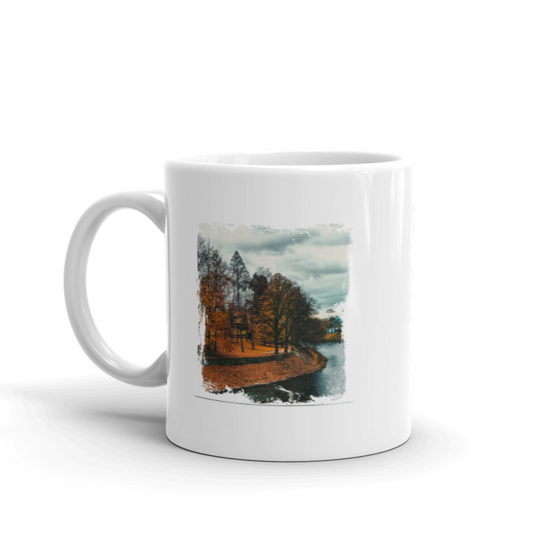 Hrnek malý bílý s potiskem HK - Park