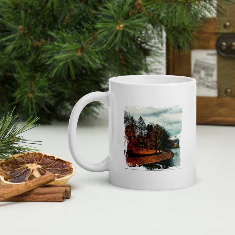 Hrnek malý bílý s potiskem HK - Park