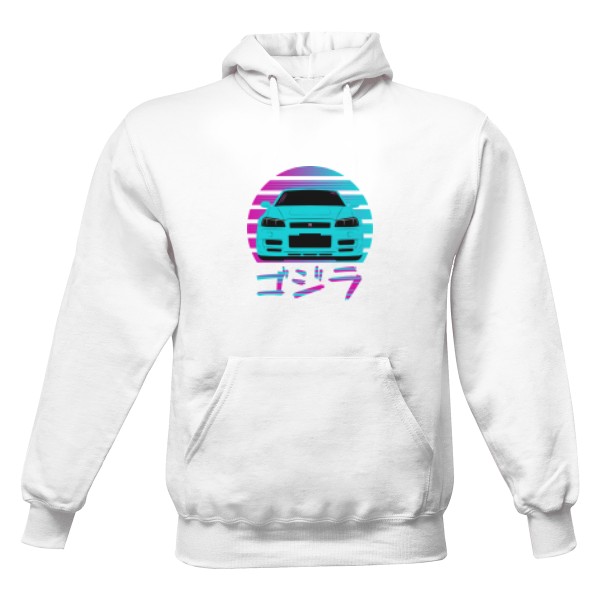 Pánská mikina s kapucí s potiskem R34 GTR - Hoodie