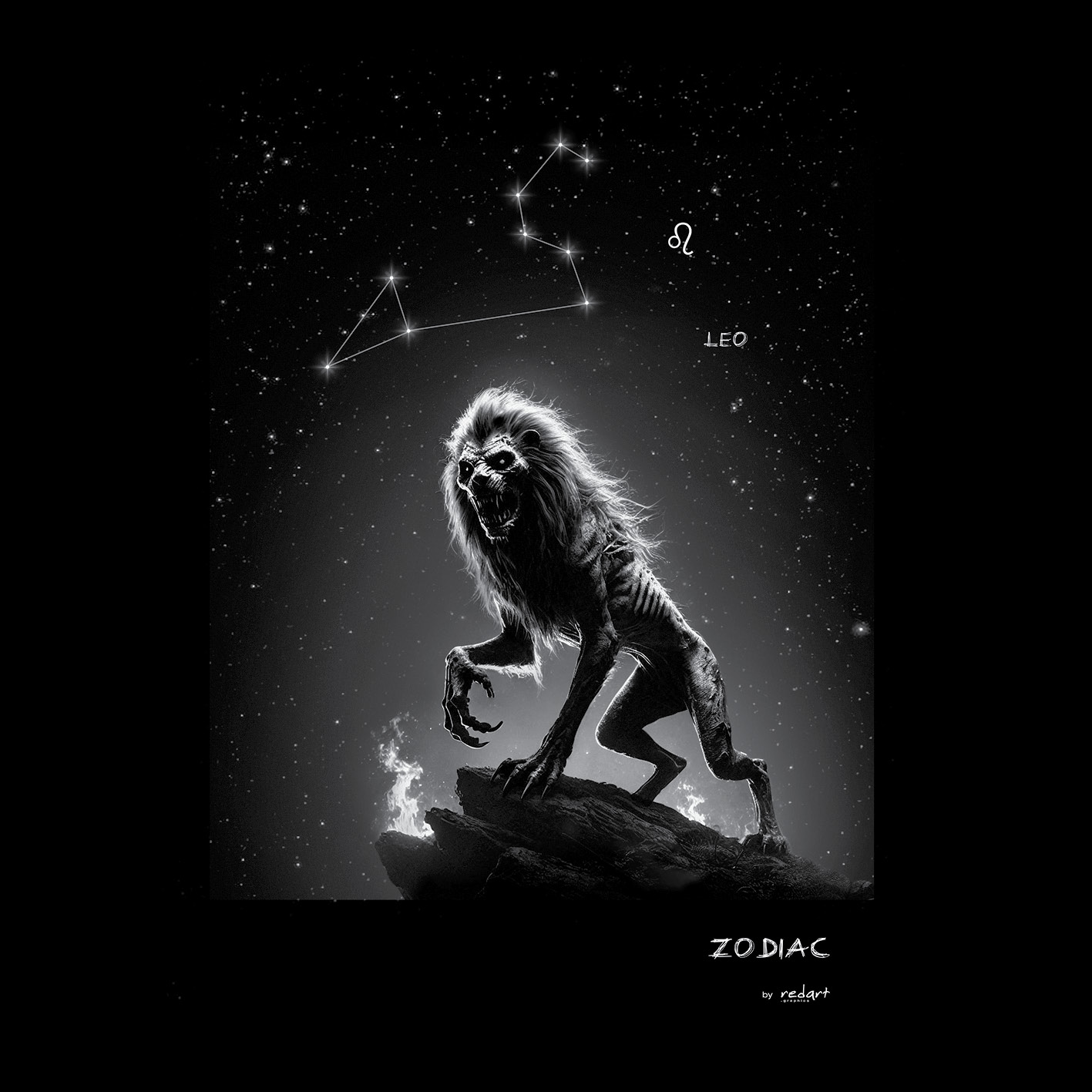 Tričko s potiskem Redart - Zodiac - Leo