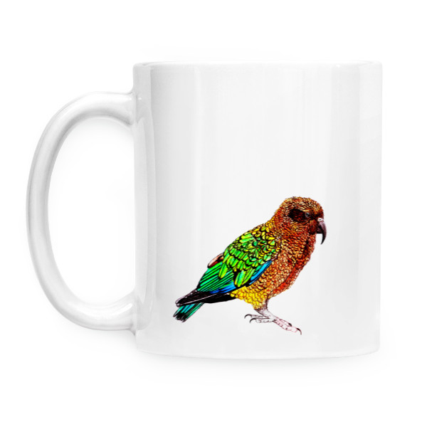 Kea Aotearoa, novozélandský papoušek Kea, hrnek