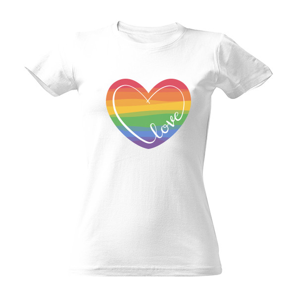 Tričko s potiskem Rainbow Love