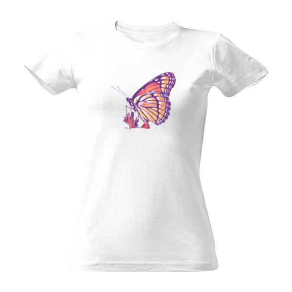 Tričko s potiskem Duhový motýl