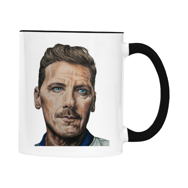 Hrnek malý barevný s potiskem Christoph Schneider Rammstein 