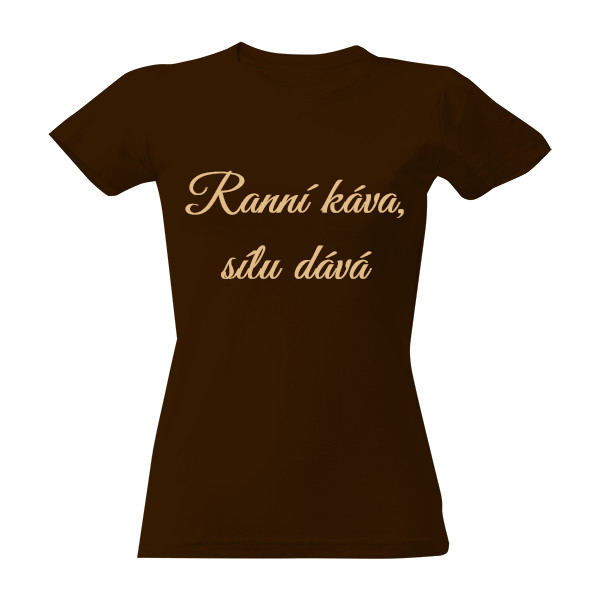 Tričko s potiskem ranní káva