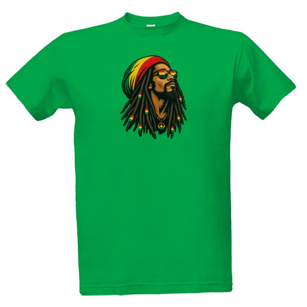 Tričko s potlačou Rasta