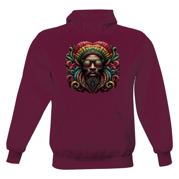 Pánská mikina s kapucí Just Hoods s potiskem Rasta Vibe