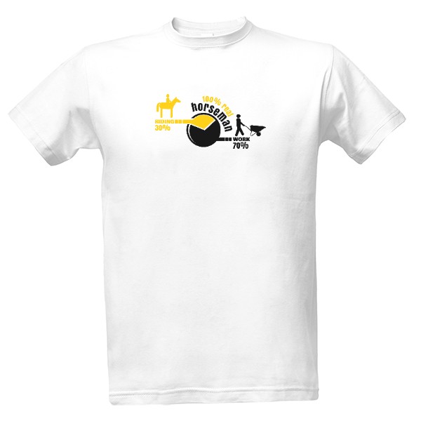 Tričko s potiskem Real horseman