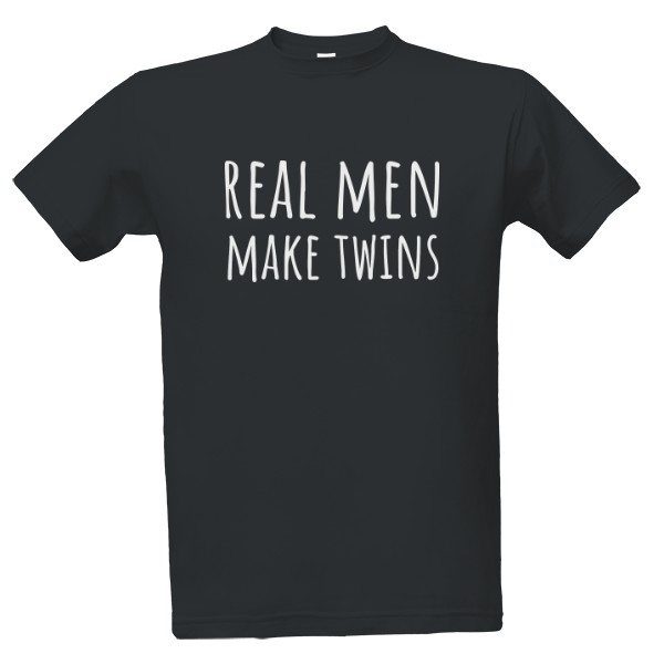 Tričko s potiskem real men make twins