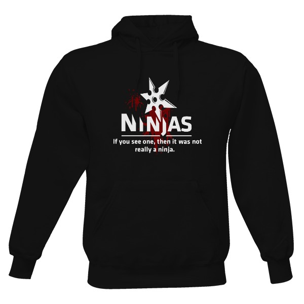 Pánská mikina s kapucí Just Hoods s potiskem Real ninja