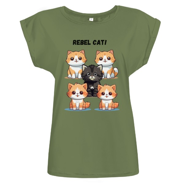 Tričko s potiskem REBEL CAT