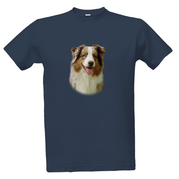 Tričko s potiskem  Australský ovčák-red merle