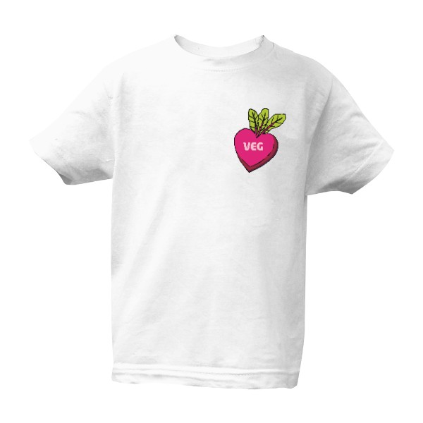 Řepa ve tvaru srdce, veg – dětské tričko Bio neutral