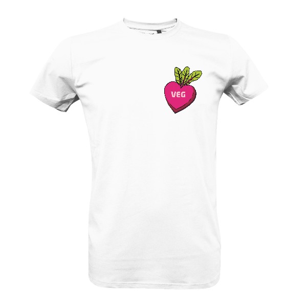 Tričko s potiskem Řepa ve tvaru srdce, veg – pánské tričko Bio neutral