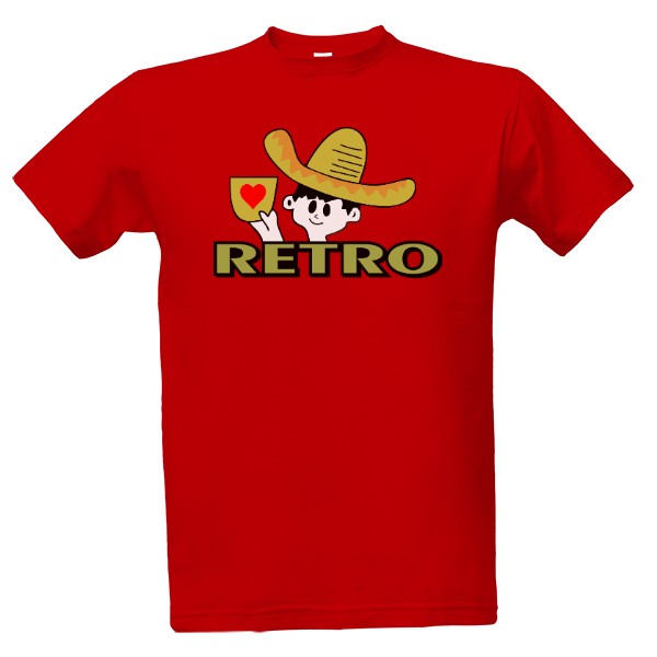 Tričko s potiskem Retro Pedro