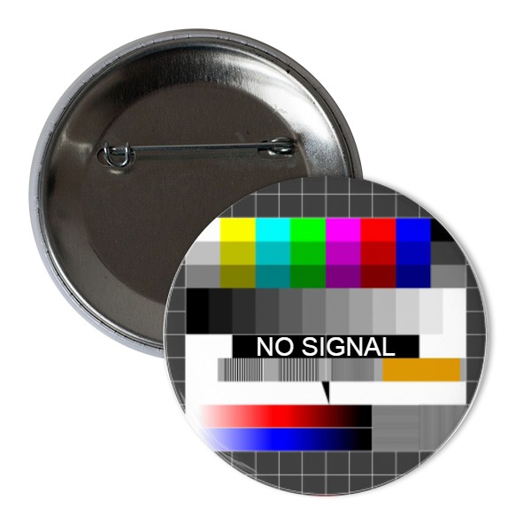 Odznáček  s potiskem Retro testovací obrazovka