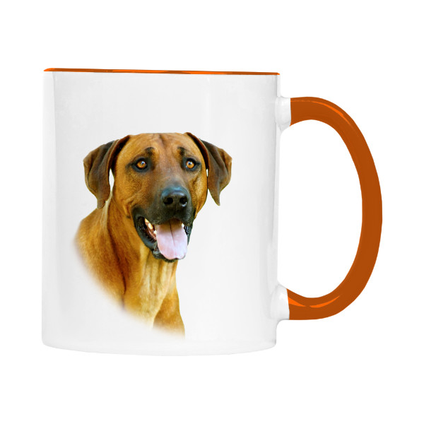 Hrnek malý barevný s potiskem Rhodéský ridgeback 