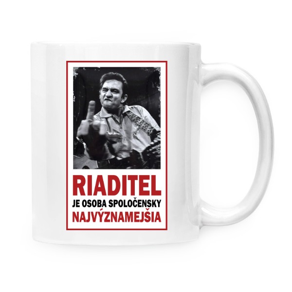 Hrnček malý biely s potlačou Riaditel