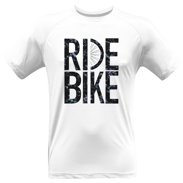 Pánské funkční tričko Premium s potiskem Ride Bike Blue
