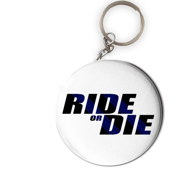 Keyring Bottle Opener s potiskem Ride or die!