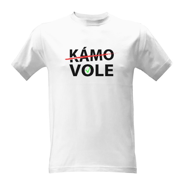 Tričko s potiskem Říká se vole, ne kámo!