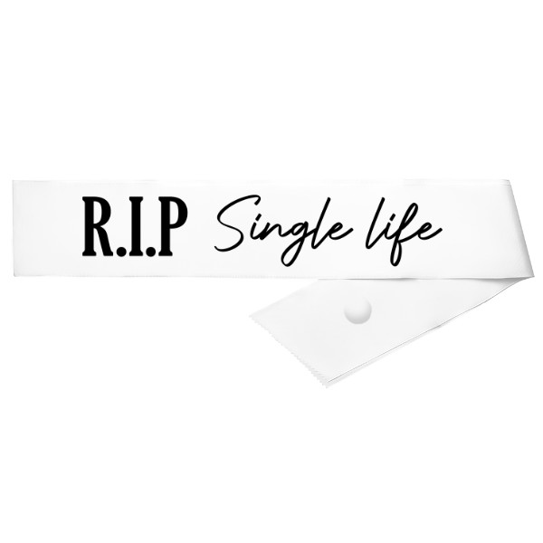 Šerpa s potlačou RIP Single life