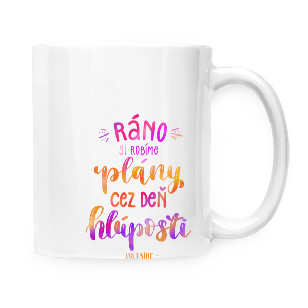 Hrnček malý biely s potlačou Robíme hlúposti