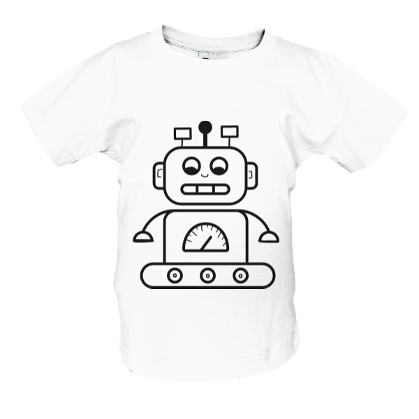 Tričko s potiskem Robot- omalovánka