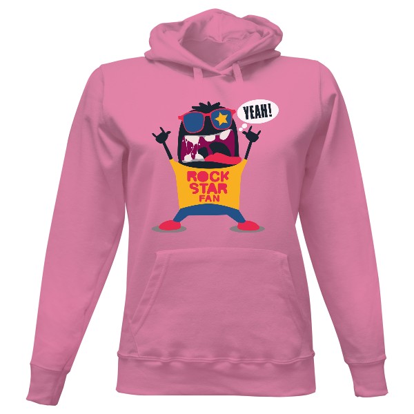 Dámská mikina s kapucí s potiskem Rock Star 1 Ramirez hip hop