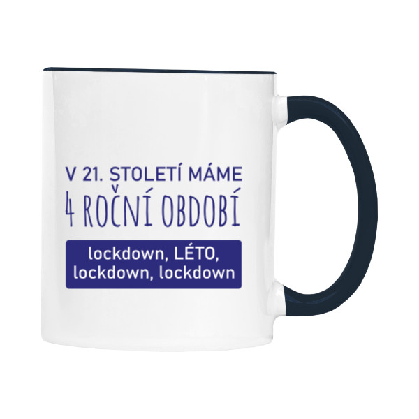 Hrnek malý barevný s potiskem Roční období tohohle století