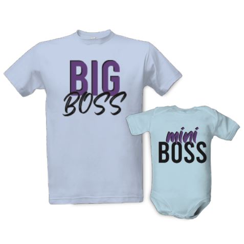 Rodinná trička Malý a velký šéf