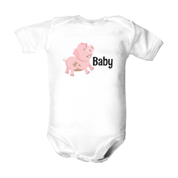 Kids' bodysuit  s potiskem rodinné trička prasátko3