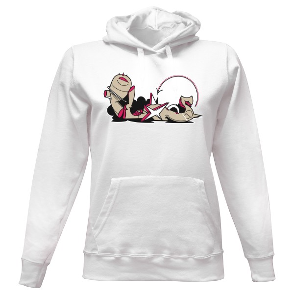 Dámska mikina s kapucňou s potlačou Rose PLS Kangaroo