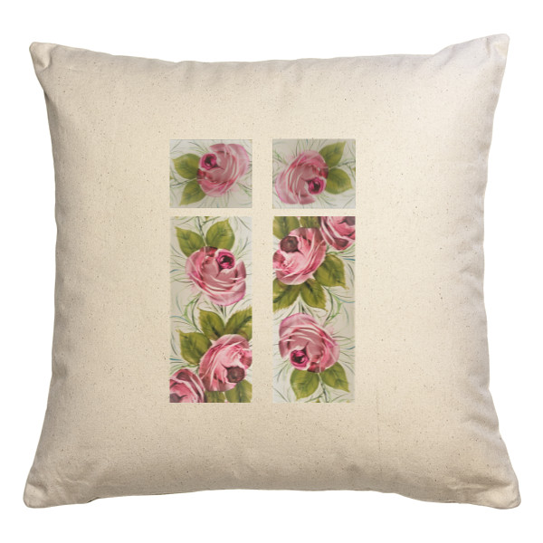 Polštář bavlněný  s potiskem Rose - polštář