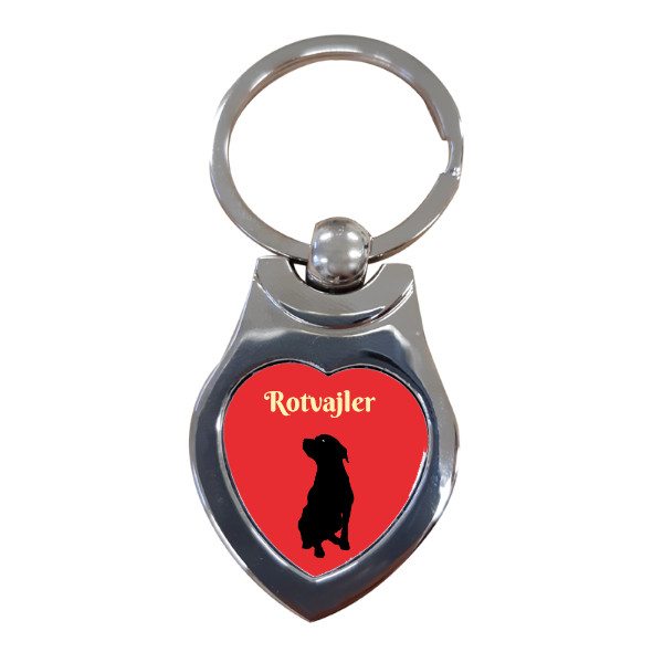 Heart keychain s potiskem Rottweiler as an accessory
