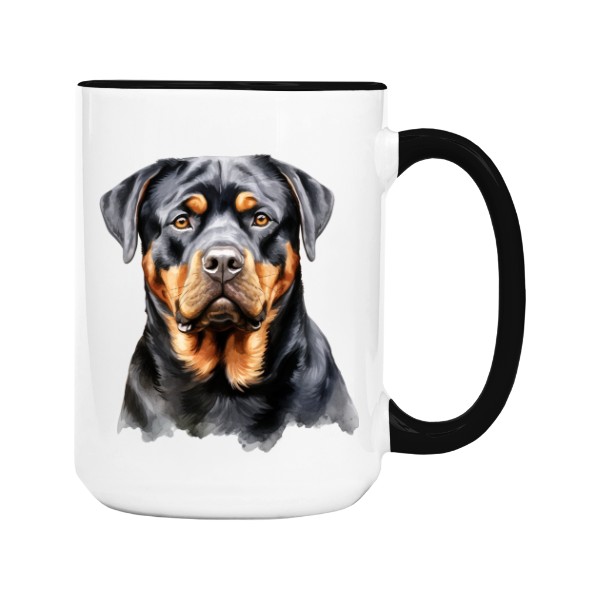 Hrnček veľký farebný s potlačou Rotvajler