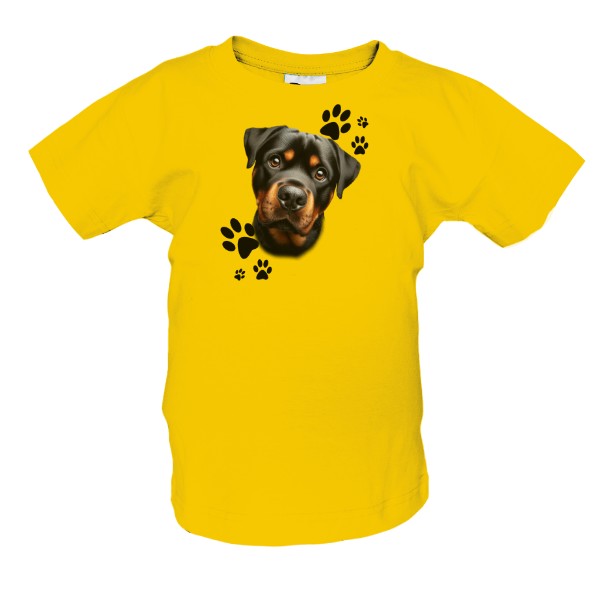Tričko s potiskem Rotvajler-dětské