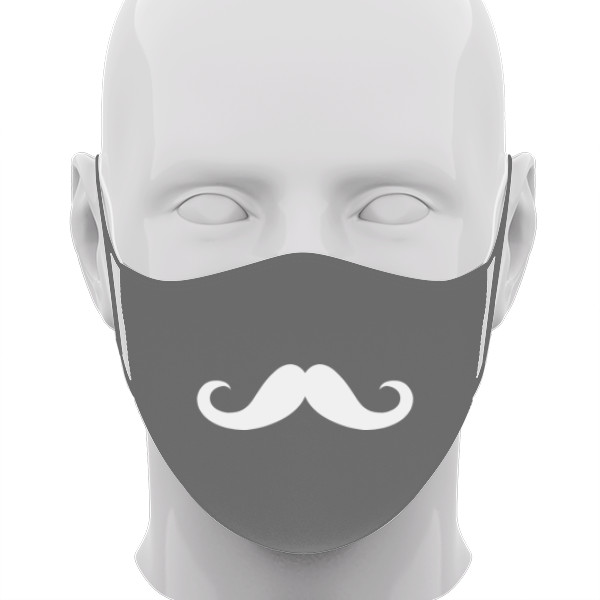 Rouška s potiskem Rouška Movember - Když vousy nejdou vidět