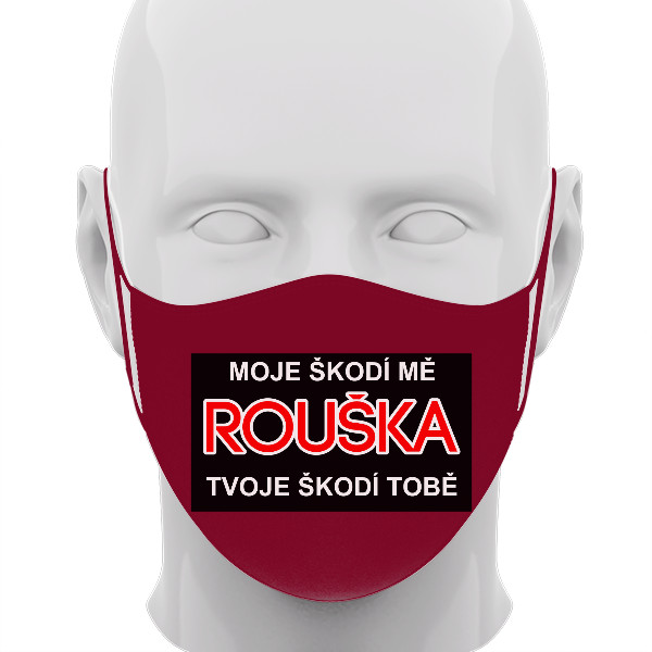 Rouška s potiskem Rouška škodí