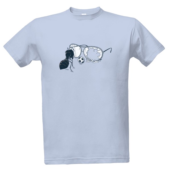 Tričko s potiskem Rozbité brýle - Pánské