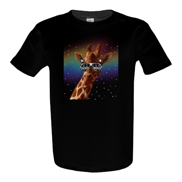 Tričko s potiskem Roztomilá žirafa 