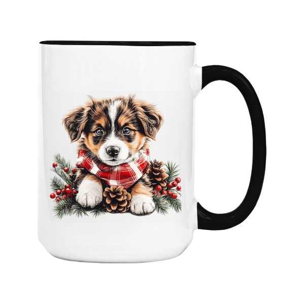 Roztomilé vánoční štěně