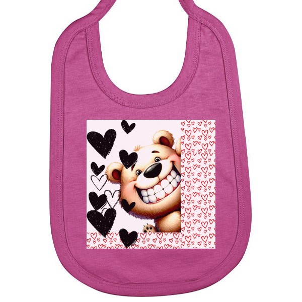 Bryndák bavlna s potiskem Roztomilý medvěd 